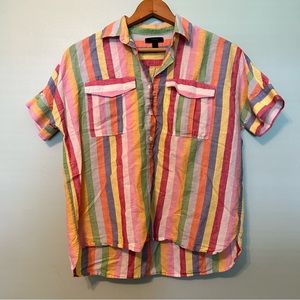 J Crew Candy Striped Shirt